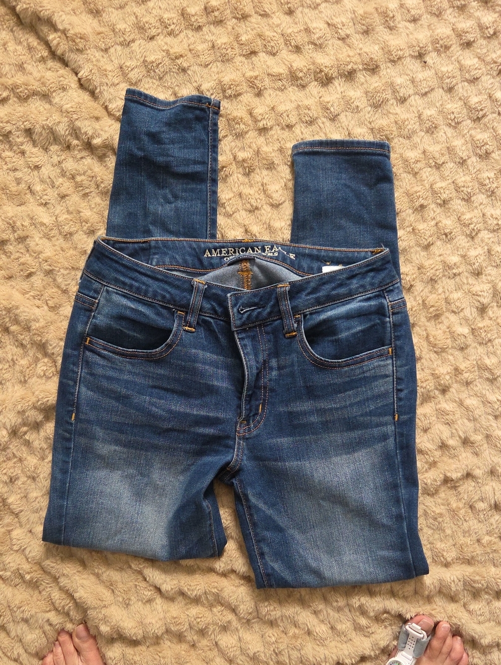 American Eagle Outfitters Dark Blue Women's Skinny Jeans